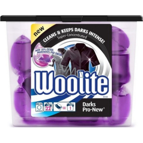 Woolite Delicate Pro-New gelové kapsle na tmavé prádlo 22 x 24 ml