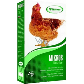 Mikros Nosnice doplňkové minerální krmivo s vitamíny pro nosnice, kachny, husy a krůty ve snášce 1 kg