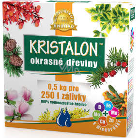 Agro Kristalon Okrasné dřeviny univerzální hnojivo 0,5 kg pro 250 l zálivky