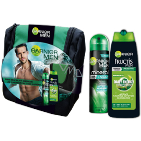 Garnier Men Duo šampon 250 ml + deodorant sprej 150 ml + taštička, kosmetická sada