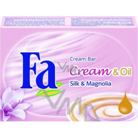 Fa Cream & Oil Hedvábí a Magnólie tuhé toaletní mýdlo 100 g