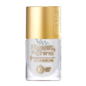 Loreal Paris Resist & Shine Titanium lak na nehty 001 Pure Blanc 9 ml