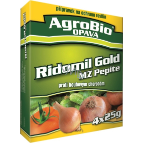 AgroBio Ridomil Gold MZ Pepite fungicid přípravek na ochranu rostlin 3 x 5 g SSP0H2904, 8/2023