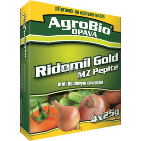 AgroBio Ridomil Gold MZ Pepite fungicid přípravek na ochranu rostlin 3 x 5 g