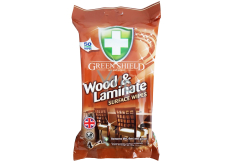 Green Shield 4v1 Dřevo a Lamináty vlhčené čistící ubrousky 50 kusů