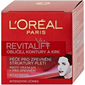 Loreal Paris Revitalift denní krém na obličej, kontury a krk 50 ml