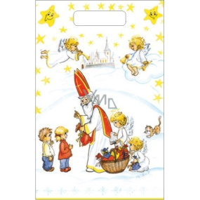 Anděl Igelitová taška 36 x 27 cm Mikuláš, děti, kostel