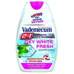 Vademecum Oxy White Fresh 2v1 zubní pasta a ústní voda v jednom 75 ml