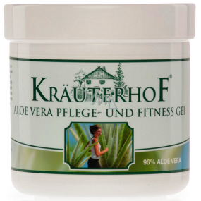 Krauterhof Fitness Aloe Vera krém gel pro regeneraci pleti po slunečním záření 250 ml