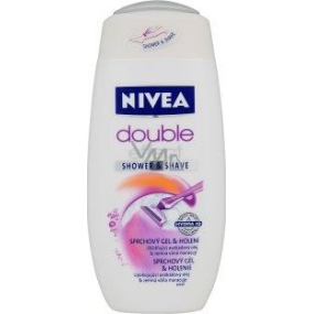 Nivea Double Effect sprchový gel hladké oholení 250 ml