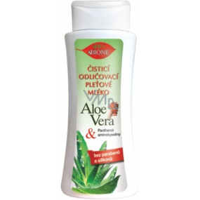 Bione Cosmetics Aloe Vera čisticí odličovací pleťové mléko pro všechny typy pleti 255 ml