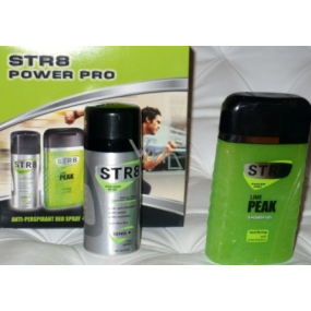 Str8 Power Pro Lime Peak Sensi deodorant sprej 150 ml + sprchový gel 250 ml, kosmetická sada