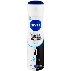 Nivea Invisible Black & White Pure antiperspirant deodorant sprej pro ženy 150 ml