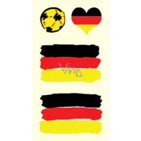 Arch Tetovací obtisky na obličej i tělo Německo vlajka 1 motiv