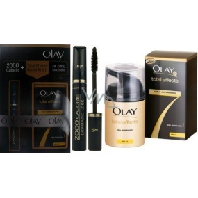 Max Factor 2000 Calorie Dramatic Volume řasenka 01 Black 9 ml + Olay Total Effects 7-in-1 denní krém, kosmetická sada