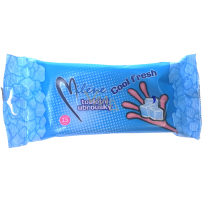 Miléne Cool Fresh toaletní vlhčené ubrousky 15 kusů