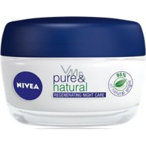 Nivea Visage Pure & Natural noční regenerační krém pro všechny typy pleti 50 ml