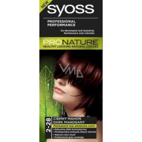 Syoss ProNature dlouhotrvající barva na vlasy 2-28 tmavě mahagonový