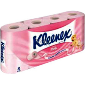 Kleenex Pink toaletní papír 2 vrstvý 8 rolí růžový 180 útržků