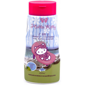Hello Kitty Vůně zeleného čaje 2v1 šampon na vlasy a kondicionér pro děti 250 ml