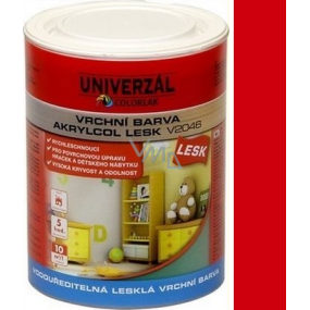 Colorlak Akrylcol Lesk V2046 vodouředitelná lesklá vrchní barva Červená pálená 0,6 l