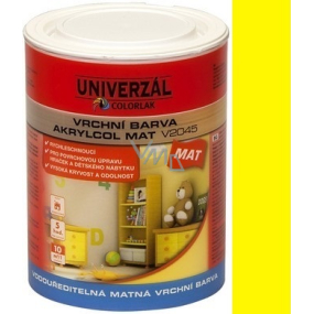 Colorlak Akrylcol Mat V2045 vodouředitelná matná vrchní barva Žlutá medová 0,6 l