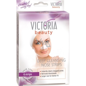 Victoria Beauty Deep Cleansing náplasti na čištění pórů na nose 6 kusů