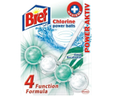 Bref Power Aktiv 4 Formula Chlorine Fresh Eucalyptus WC blok pro hygienickou čistotu a svěžest Vaší toalety, zbarvuje vodu 50 g