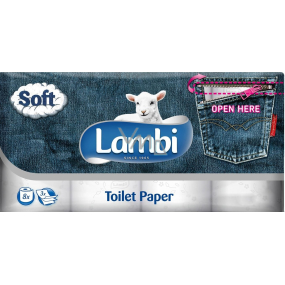 Lambi Soft toaletní papír bílý 3 vrstvý 150 útržků 8 rolí