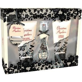 Christina Aguilera Signature parfémovaná voda pro ženy 15 ml + sprchový gel 50 ml + tělové mléko 50 ml, dárková sada