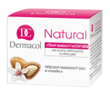 Dermacol Natural Výživný mandlový noční krém 50 ml pro suchou a citlivou pleť