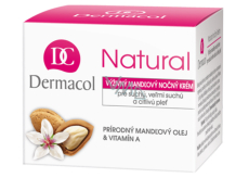 Dermacol Natural Výživný mandlový noční krém 50 ml pro suchou a citlivou pleť