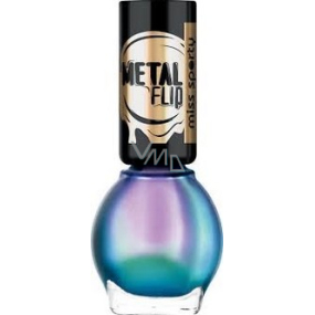 Miss Sporty Metal Flip lak na nehty 030 Tmavě tyrkysový 7 ml