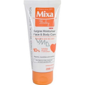 Mixa Baby Surgras Moisturiser promašťující péče o obličej a tělo 100 ml