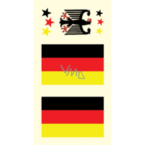 Arch Tetovací obtisky na obličej i tělo Německo vlajka 3 motiv