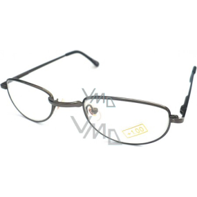 Berkeley Čtecí dioptrické brýle tmavé kulaté +1 CB01 1 kus