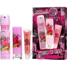 SO…? Love Rocks toaletní voda 30 ml + tělové mléko 75 ml + lesk na rty 12 ml, kosmetická sada