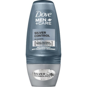 Dove Men + Care Silver Control 48h kuličkový antiperspirant deodorant roll-on pro muže 50 ml