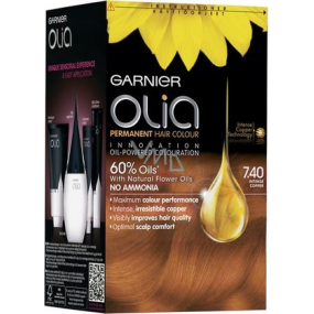 Garnier Olia barva na vlasy bez amoniaku 7.40 Intenzivní měděná
