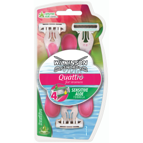 Wilkinson Quattro for Woman Sensitive holicí strojek 3 kusy