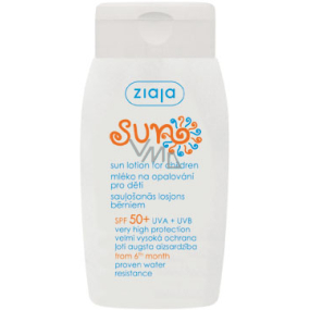 Ziaja Sun SPF 50+ mléko na opalování pro děti velmi vysoká ochrana 125 ml