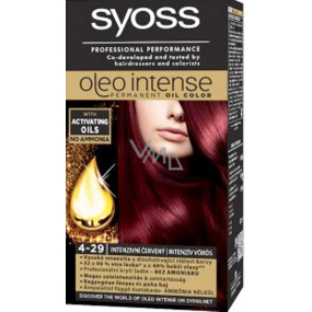 Syoss Oleo Intense Color barva na vlasy bez amoniaku 4-29 Intenzivní červený