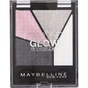 Maybelline Diamond Glow Eyeshadow oční stíny 04 Grey Pink Drama 2,5 g