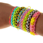 Loom Bands gumičky na pletení náramků Černé s červeným 200 kusů