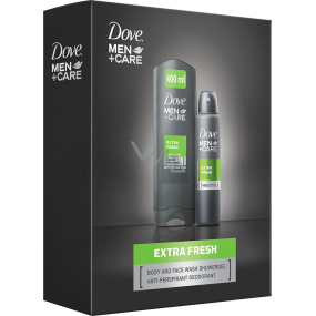 Dove Men + Care Extra Fresh sprchový gel 400 ml + antiperspirant sprej 150 ml, kosmetická sada