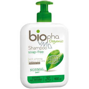 BioPha Aloe Vera bez mýdla šampon pro normální vlasy v biokvalitě dávkovač 400 ml