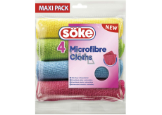 Söke Microfibre Cloths víceúčelová utěrka z mikrovlákna 30 x 30 cm 4 kusy