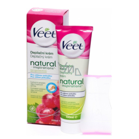 Veet Natural Inspirations depilační krém pro citlivou pokožku nohy a tělo 100 ml