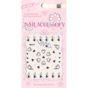 Nail Accessory 3D nálepky na nehty 1 aršík 10100 BG16