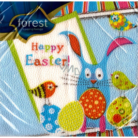 Forest Happy Easter velikonoční ubrousky 33 x 33 cm 1 vrstvé 20 kusů